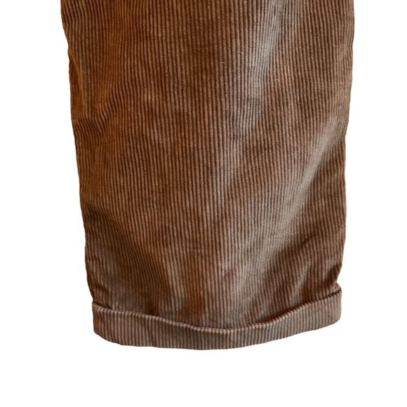 Tommy Hilfiger Corduroy Pants Mens 38x32‎ Brown Tan Pleated Straight Leg Cuffed - Picture 8 of 10